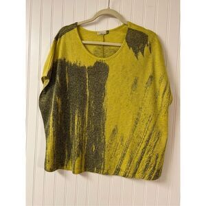 Chalet sweater yellow/green light weight sz small